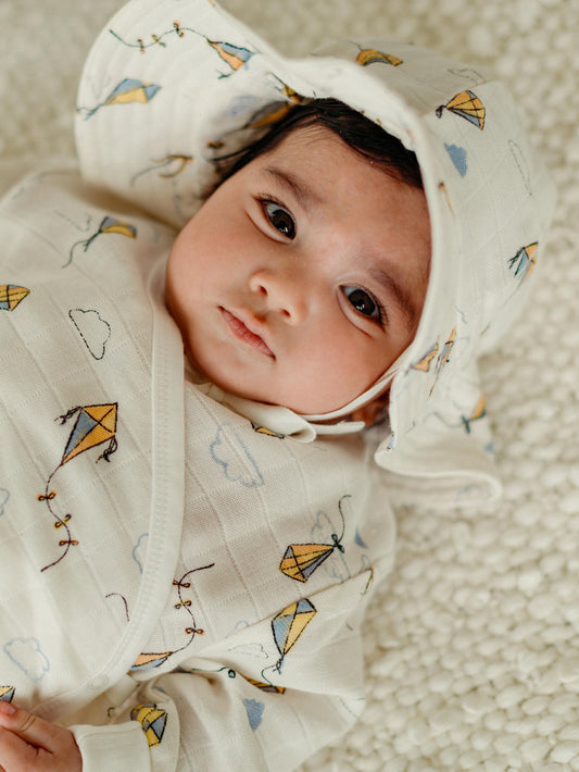 (Preventa - Entrega en 3-4 semanas) Muslin - Sombrero Bebé - Kites